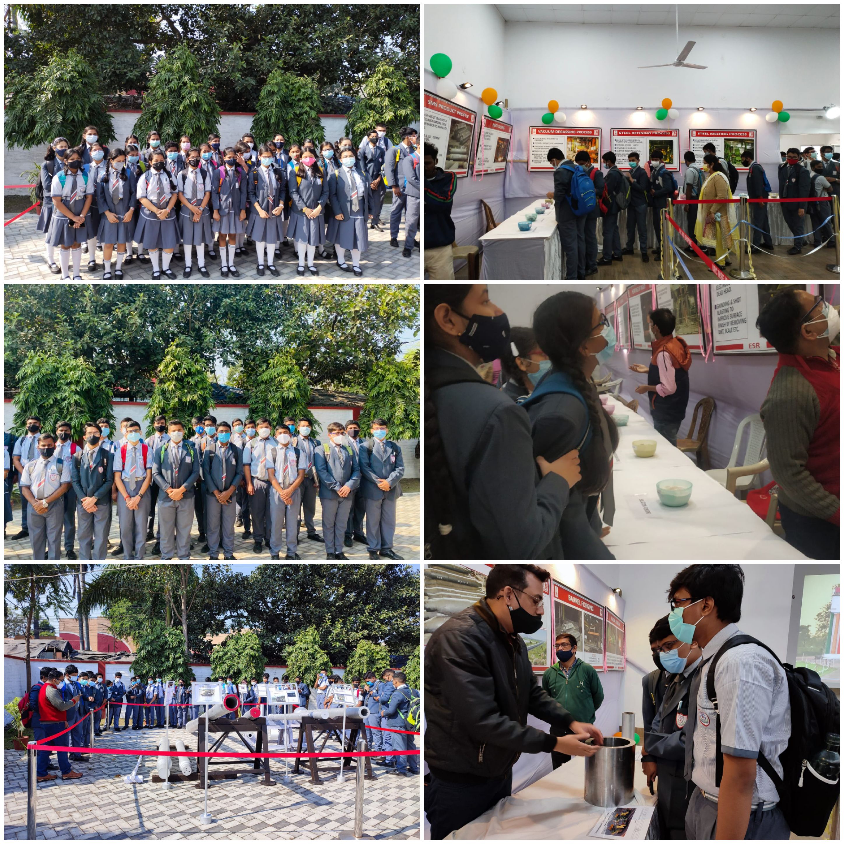 The team on a visit to Metal and Steel Factory