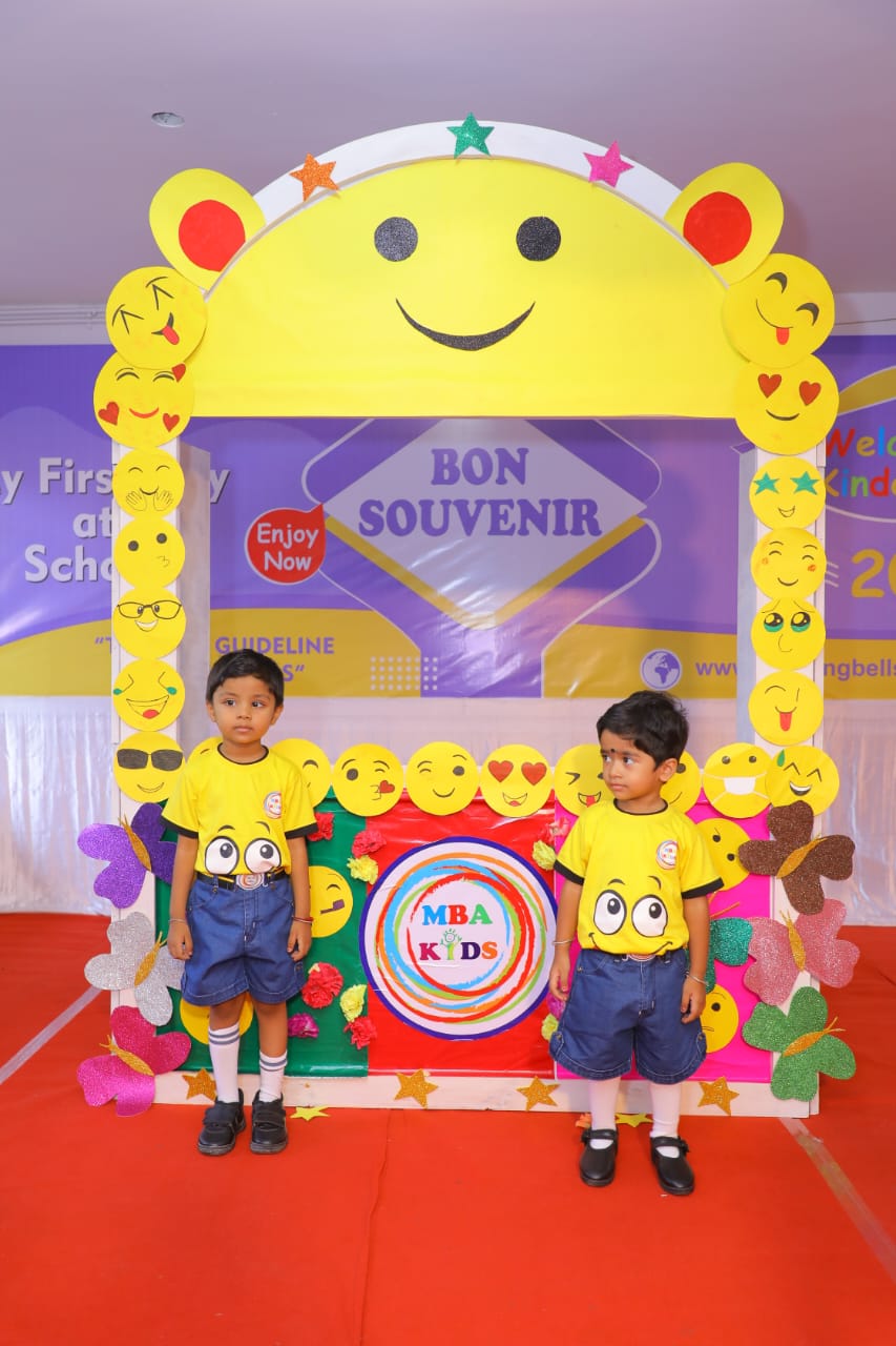 "BON SOUVENIR" A Journey Of Thousand Miles Begins With A Single Step.  With the commencement of the new session for the Pre-Nursery students, it was the time to greet the little crusaders, when they buckle their tiny feet down to the World Of Learning. The event was organised to create a positive impact and comfort, to make the transition from home to school easy.